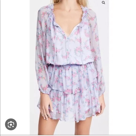 Purple and Pink Floral LoveShack Fancy Dress - Picture 1 of 3